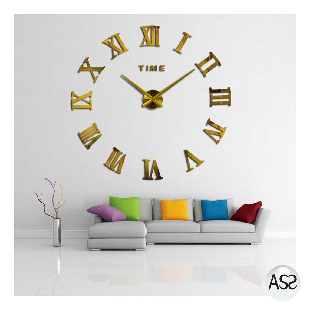 ASS Shop - Jam Dinding Besar DIY Giant Wall Clock Quartz 80-130cm - DIY-106