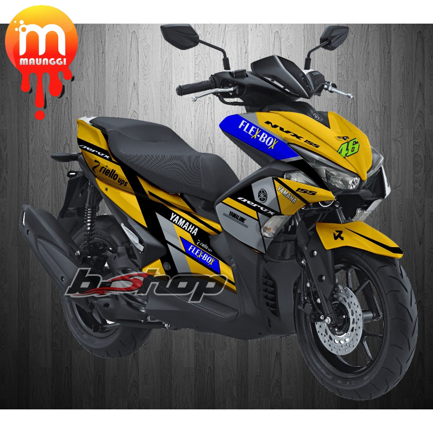 Decal aerox 155 kuning Striping motor aerox full body Stiker variasi motor