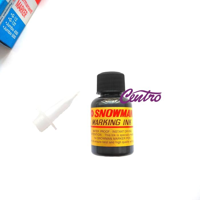 

[Promo] Snowman Marking Ink Refill Spidol Permanent Marker G 12 Tinta Permanen Murah