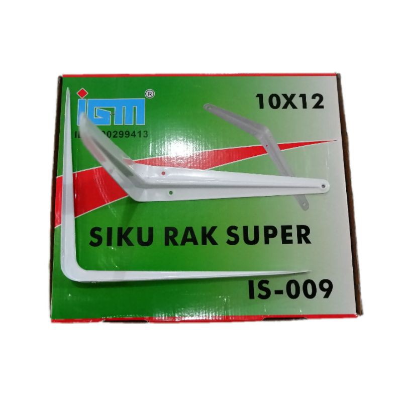 siku rak 10"x12" TEBAL PUTIH IGM super