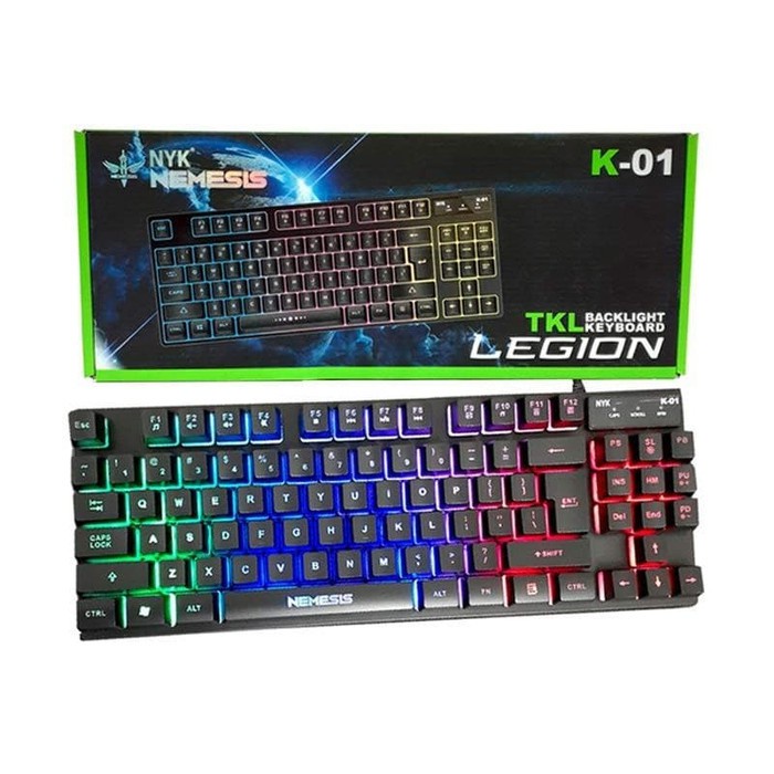 NYK K-01|K01 LEGION Keyboard GAMING TKL Rainbow Back Light - RGB Led