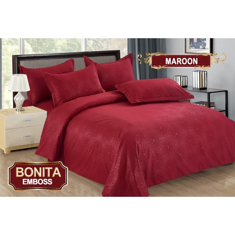 (BISA COD) BEDCOVER BONITA EMBOS UK 180*200 CM DIJAMIN TIDAK LUNTUR