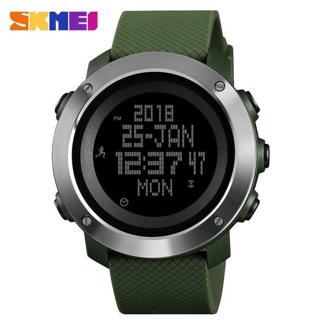 Baru SKMEI Jam Tangan Digital Pria Pedometer Compass - 1431 - Hijau