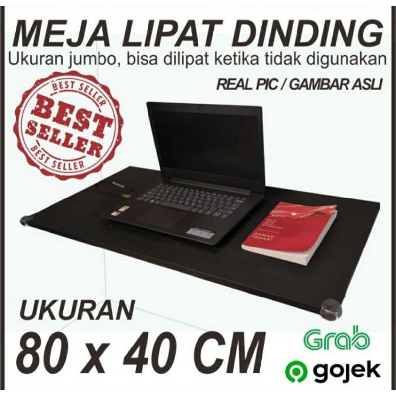 Meja lipat dinding jumbo 80 x 40