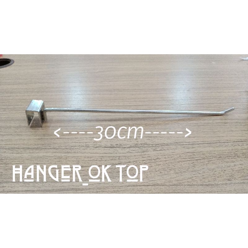 single Hook 30cm crhome/cantolan besi kotak