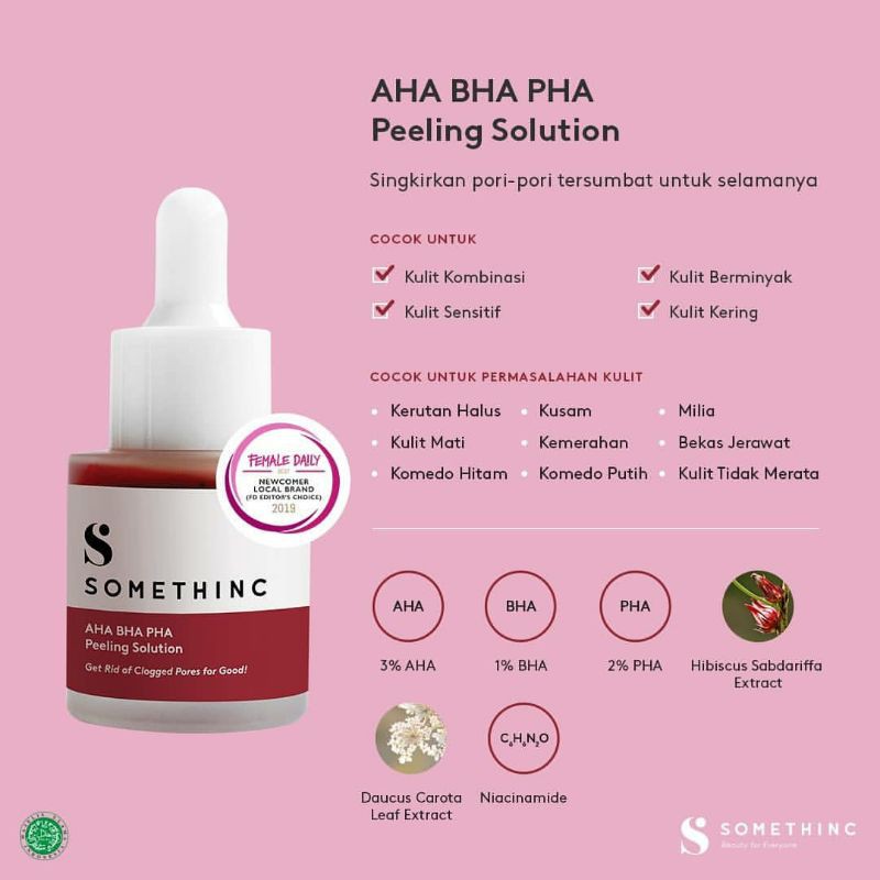 Somethinc AHA BHA PHA Peeling Solution | AHA 7% Weekly Peeling Solution 20ml