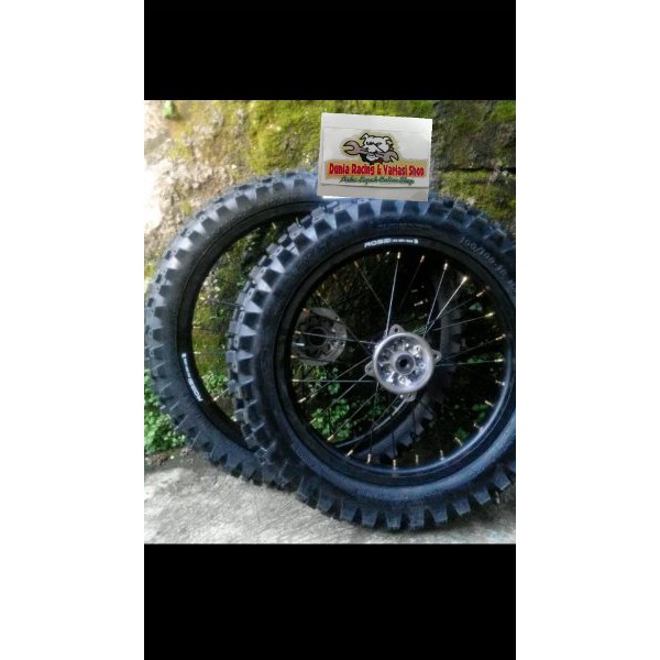 BRILIANT Sepaket Velg KLX 150 - DTracker 150 ring 16 -19 plus ban Primax Godzilla paket set