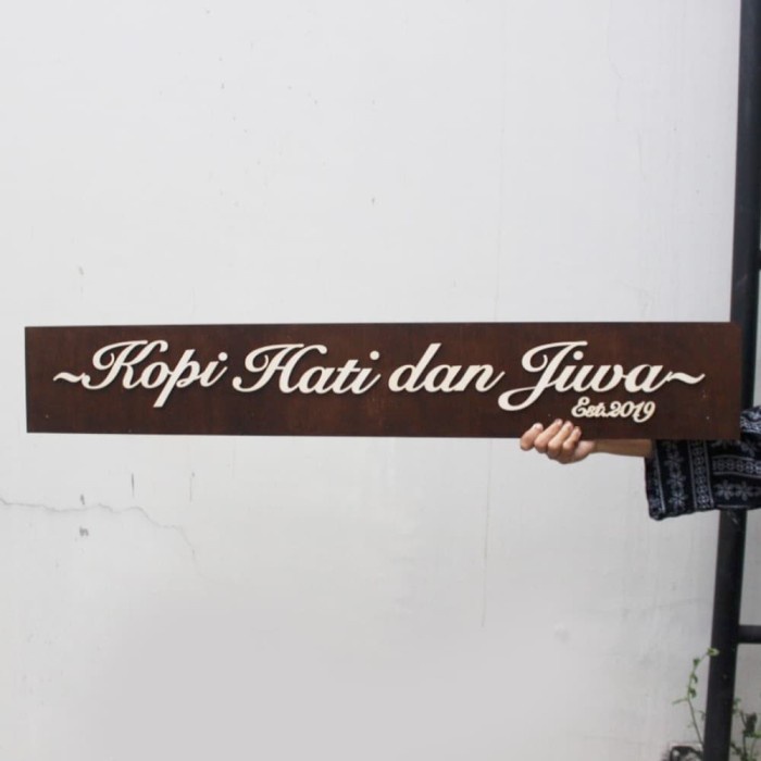 

Logo Sign Kayu 100x20 | Bisa Custom Logo | Papan Logo Kayu Elegan