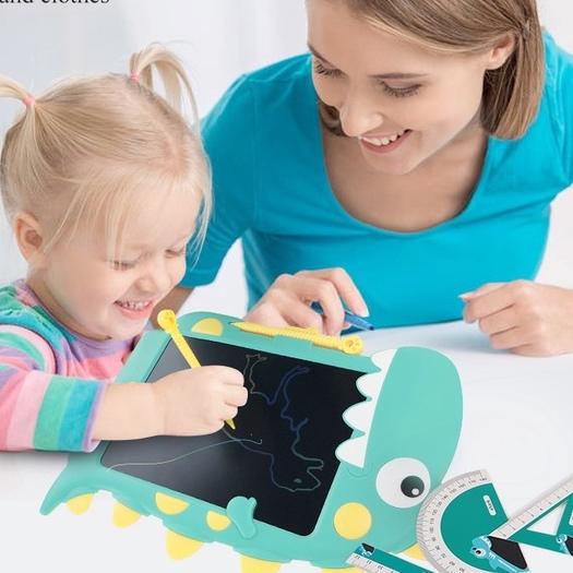 

9.9 FLASH SALE Papan tulis LCD anak-anak, papan tulis dinosaurus kartun grafiti bayi, hadiah ulang tahun 