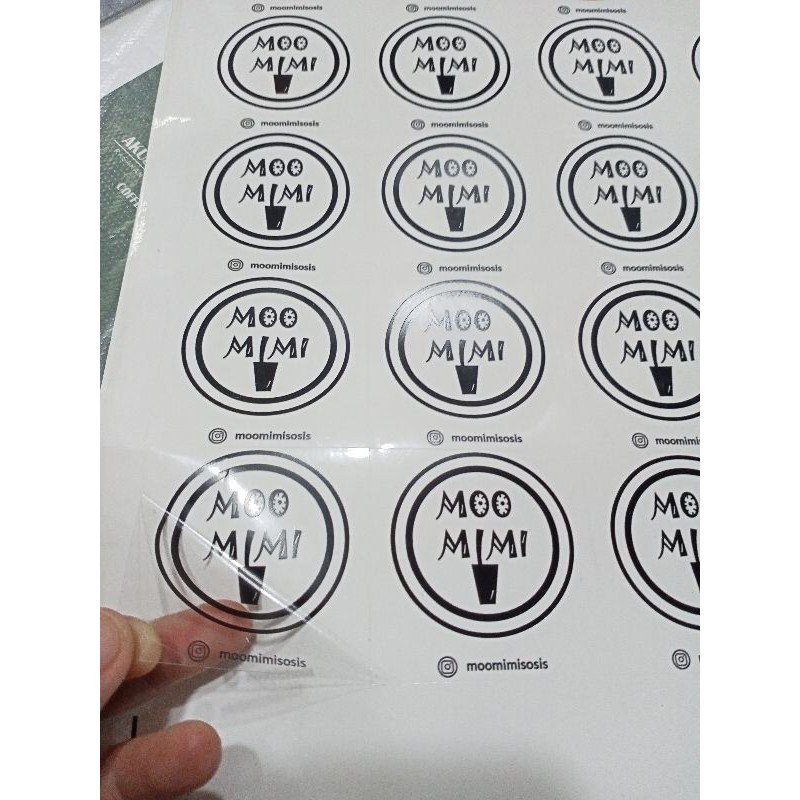

STIKER LABEL KEMASAN PRODUK TRANSPARAN/STICKER CETAK KEMASAN/ STIKER CUTTING MURAH BEKASI JAKARTA