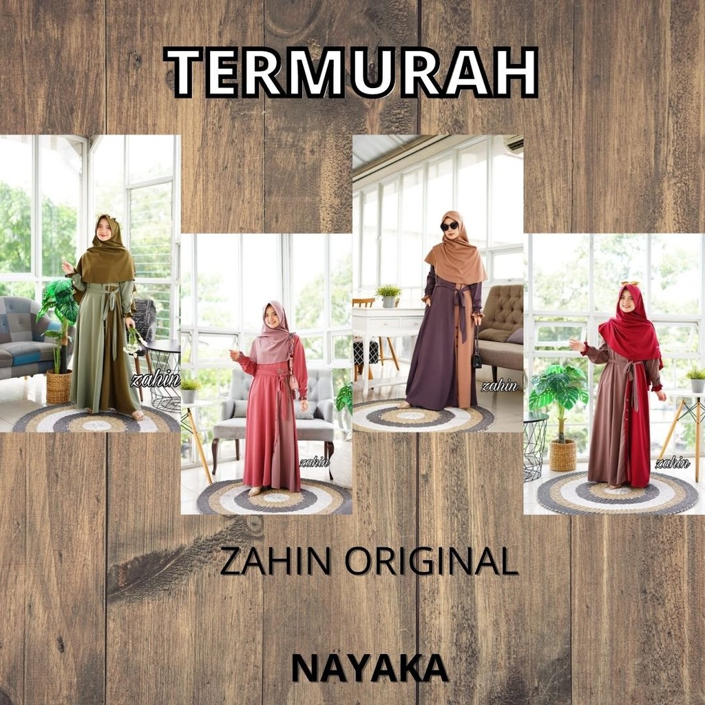 NAYAKA SET SYARI ORI ZAHIN/GAMIS SET HIJAB ZAHIN/GAMIS ORI ZAHIN