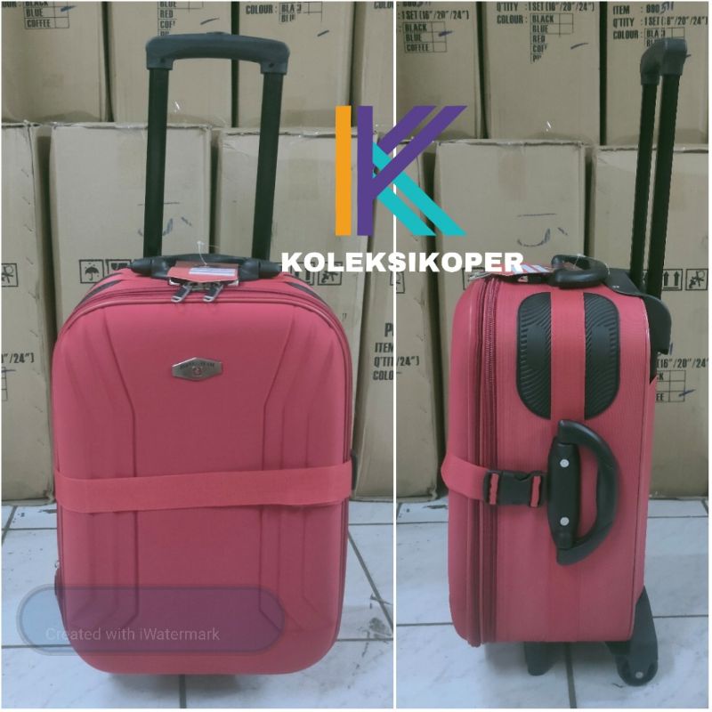 Koper Original Polo Team Kanvas Merah Ukuran Kabin 18 inchi