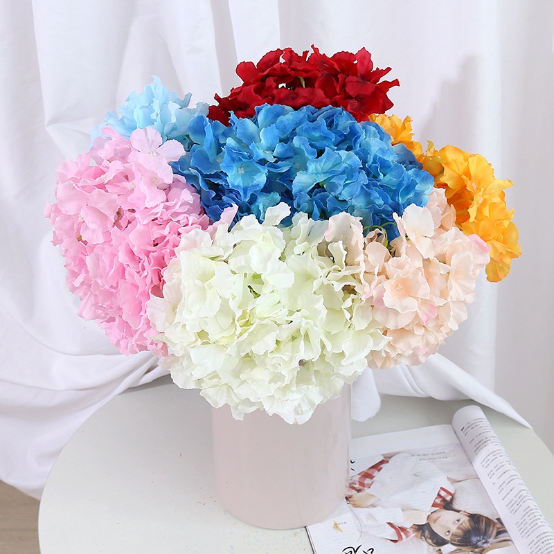 Bunga Hydrangeas Bunga Hortensia Artificial Flower Peony Bouquet Bunga Palsu Sutra Satin Buket Bunga Cabang Hidrangeas