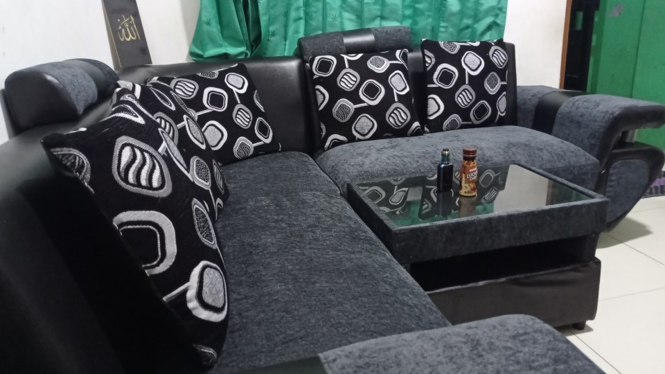 Sofa L Sudut Davinci + Meja (harga Obral)