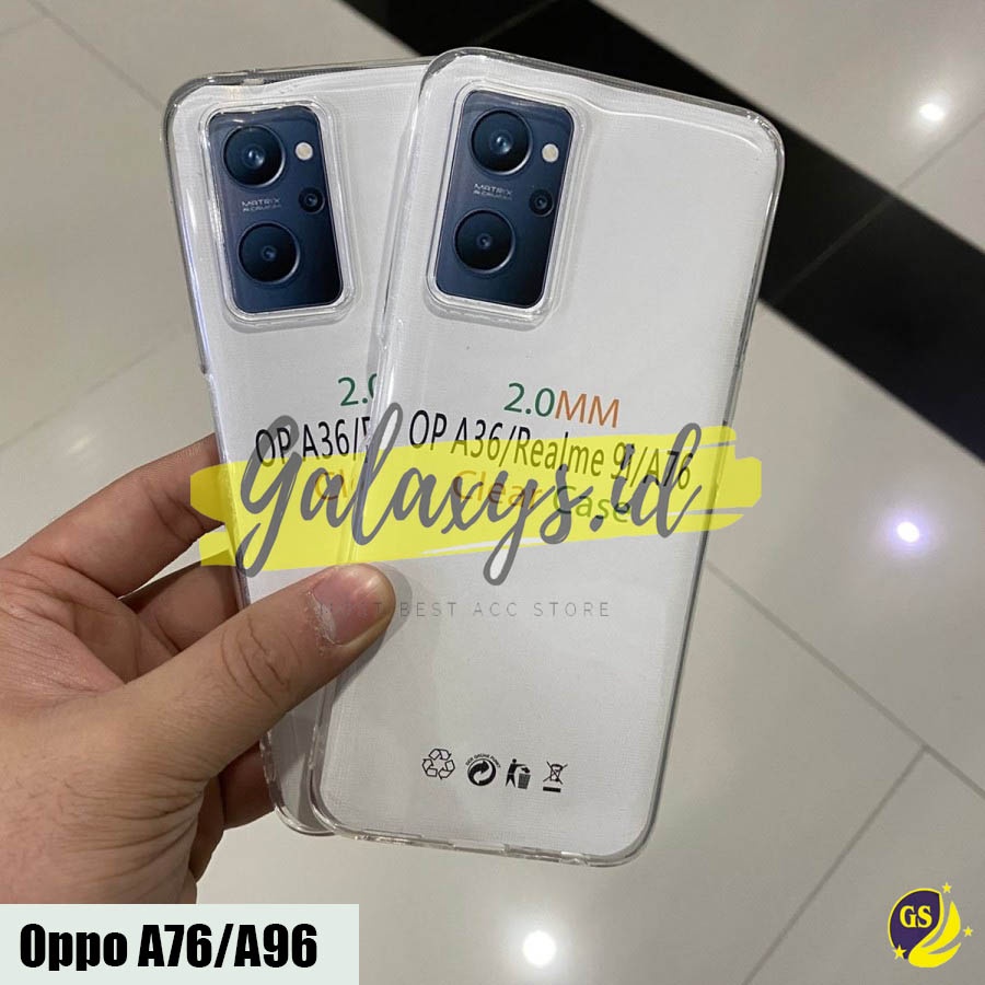 Oppo A57 4G 2022 A76 / A96 2022 OPPO A55 4G Clear Case Premium 2.0mm TPU Transparan Bening Casing Ultra Casing