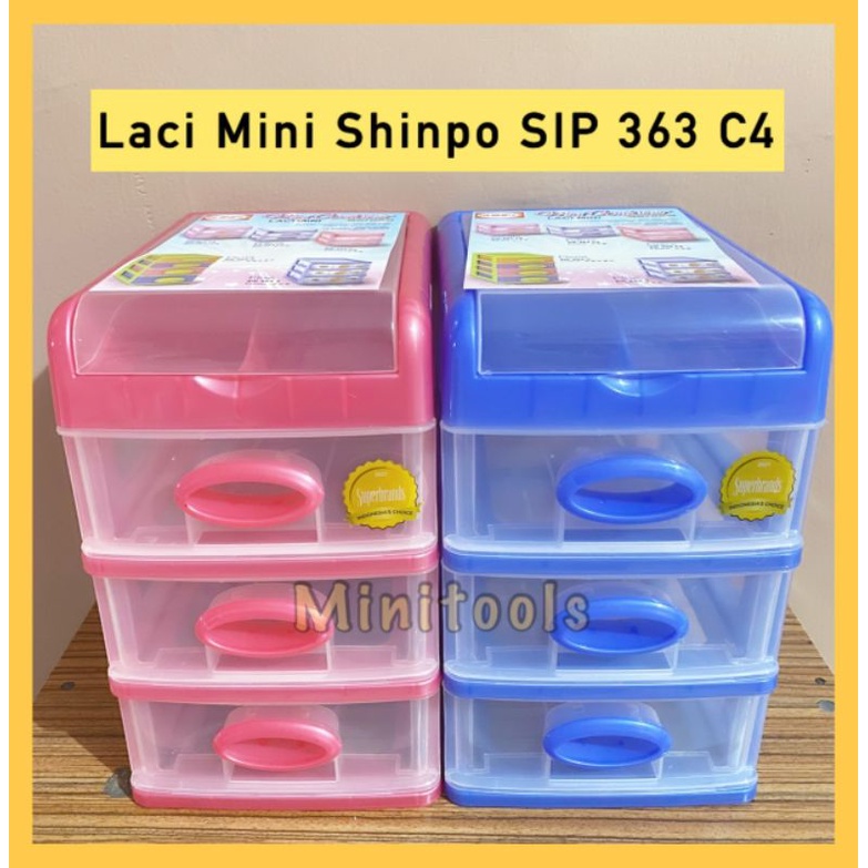 Laci Plastik Mini Susun Shinpo SIP 363 / Laci Obat / Tempat Makeup / Laci 6 Sekat