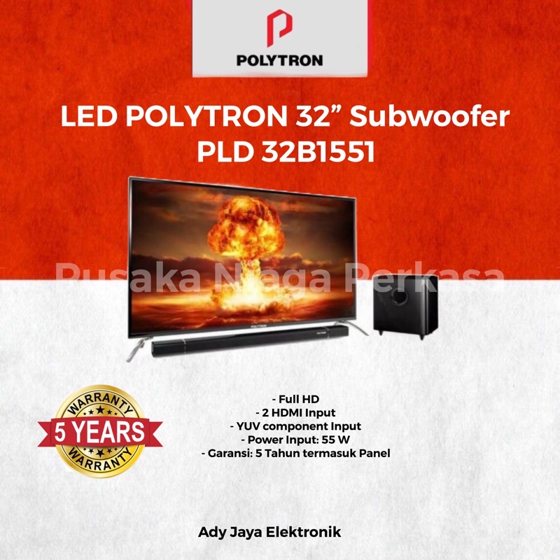 TV LED POLYTRON 32” Cinemax Soundbar PLD 32B1551