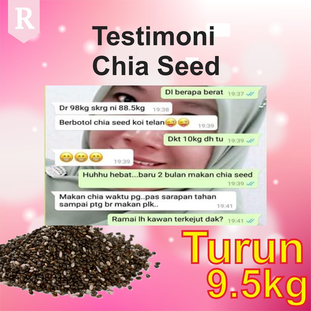 Penurun berat badan | Chia Seed Organic 250GR | Biji Chia hitam 100% MEXICO ASLI