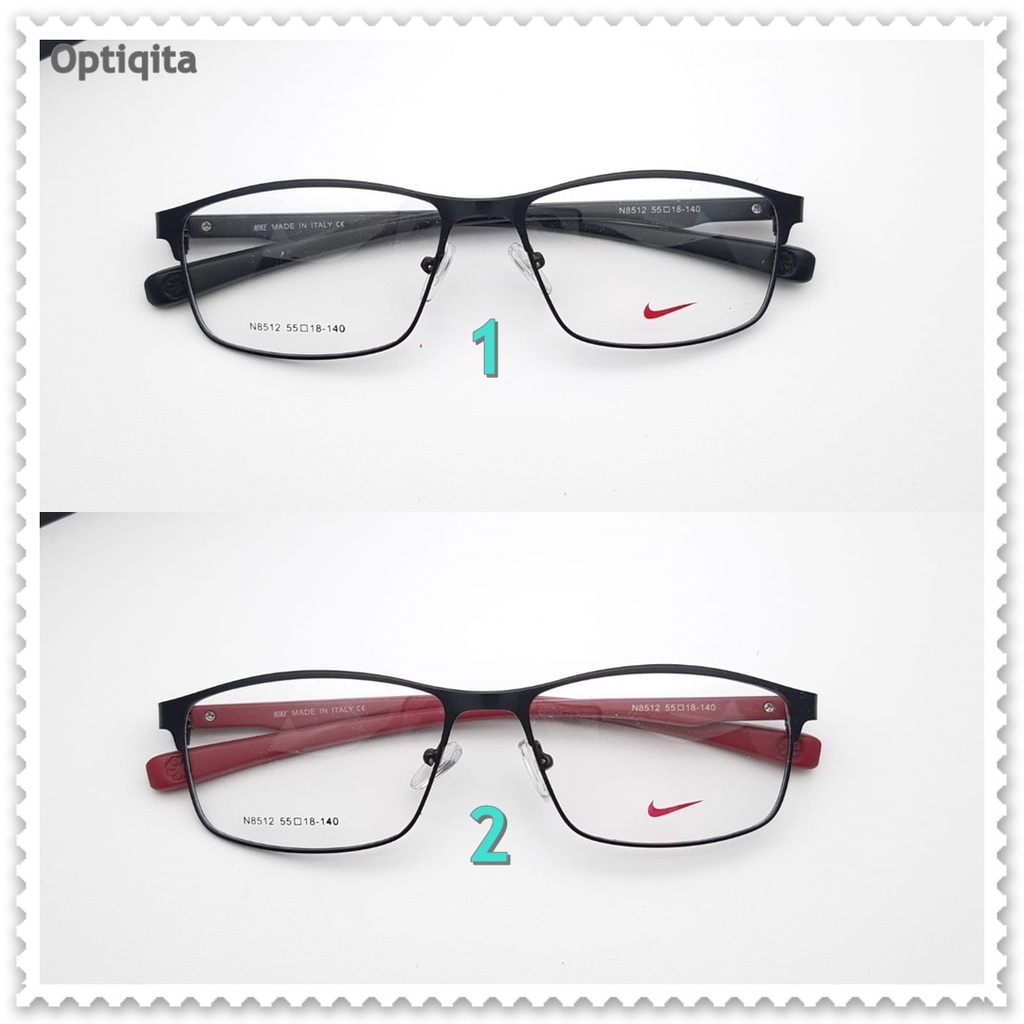 FRAME KACAMATA PRIA PHOTOCROMIC BLUERAY BLUECROMIC KOTAK NIKE 8512 FREE MINUS SILINDER PLUS