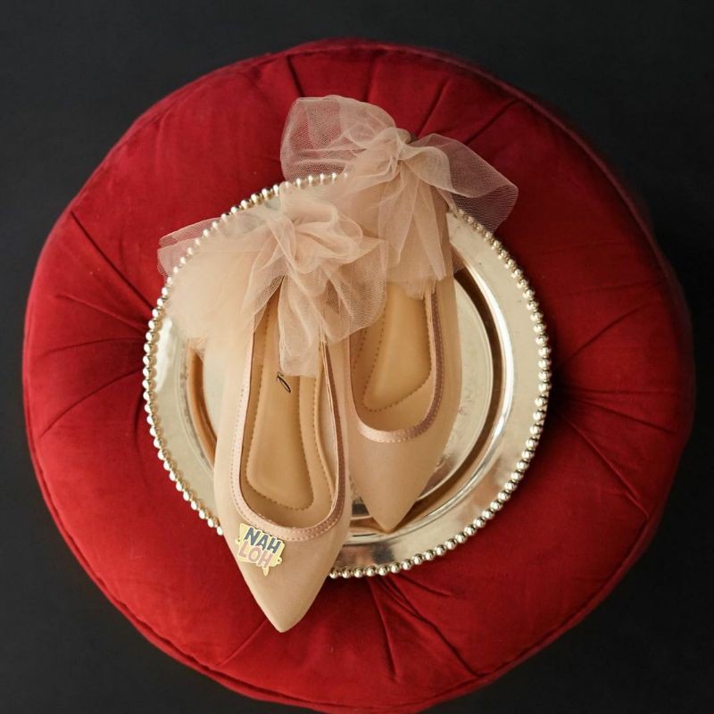 Sepatu Teplek / Flat Shoes seri Blair Maxi Blush Nude Pin Vol 3 by Ittaherl