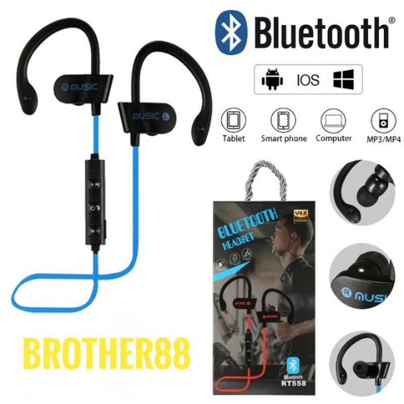 WIRELESS SPORT BLUETOOTH HEADSET RT558 / RT 558 HIGH QUALITY