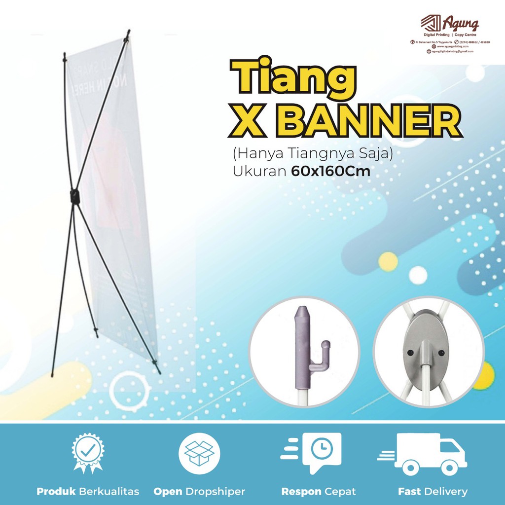 Jual TIANG/STAND/RANGKA X-BANNER (60X160) Indonesia|Shopee Indonesia