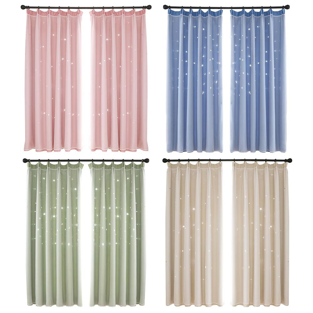 New Modern Stars Windows Blackout Curtains Room Home Window