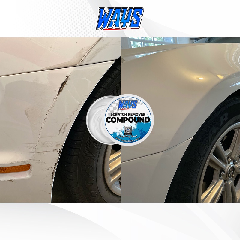 80gr Ways White Rubbing Compound - Kompon Putih Penghilang Goresan Baret Lecet Body Motor Mobil