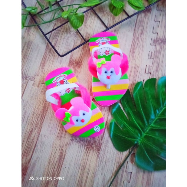 [1-3 TAHUN] Sandal Jepit Anak Perempuan Pelangi Sendal anak cewe / SANDAL BABY KIDS BONEKA / SANDAL PREWALKER BAYI BONEKA