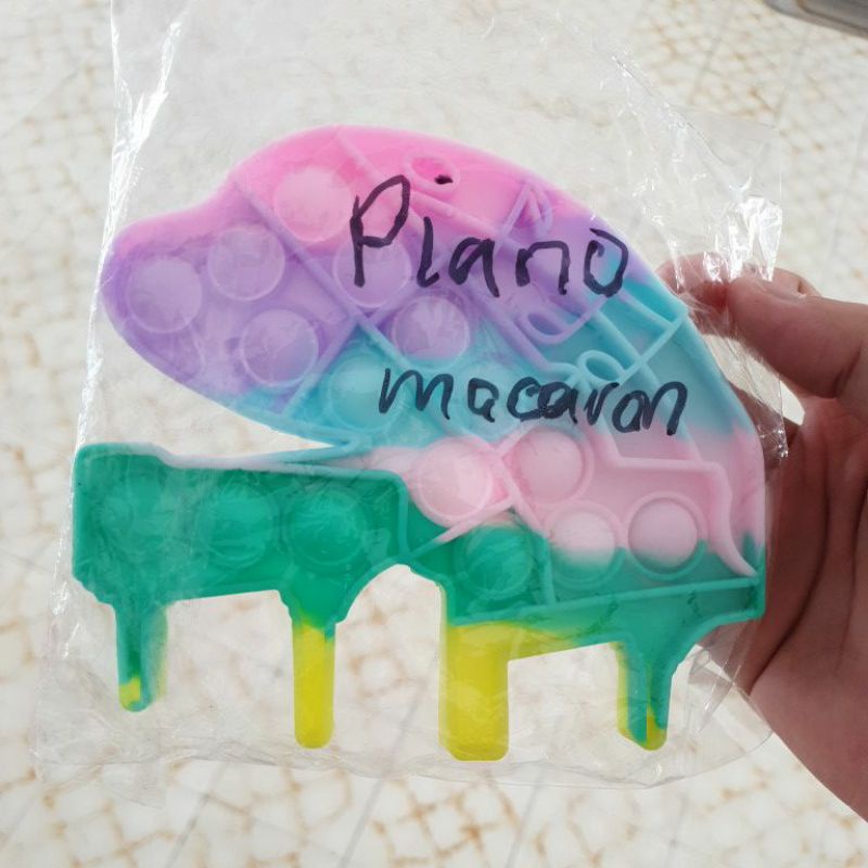 POP IT Rainbow Murah Mainan Pop it Tiktok-Piano Macaron