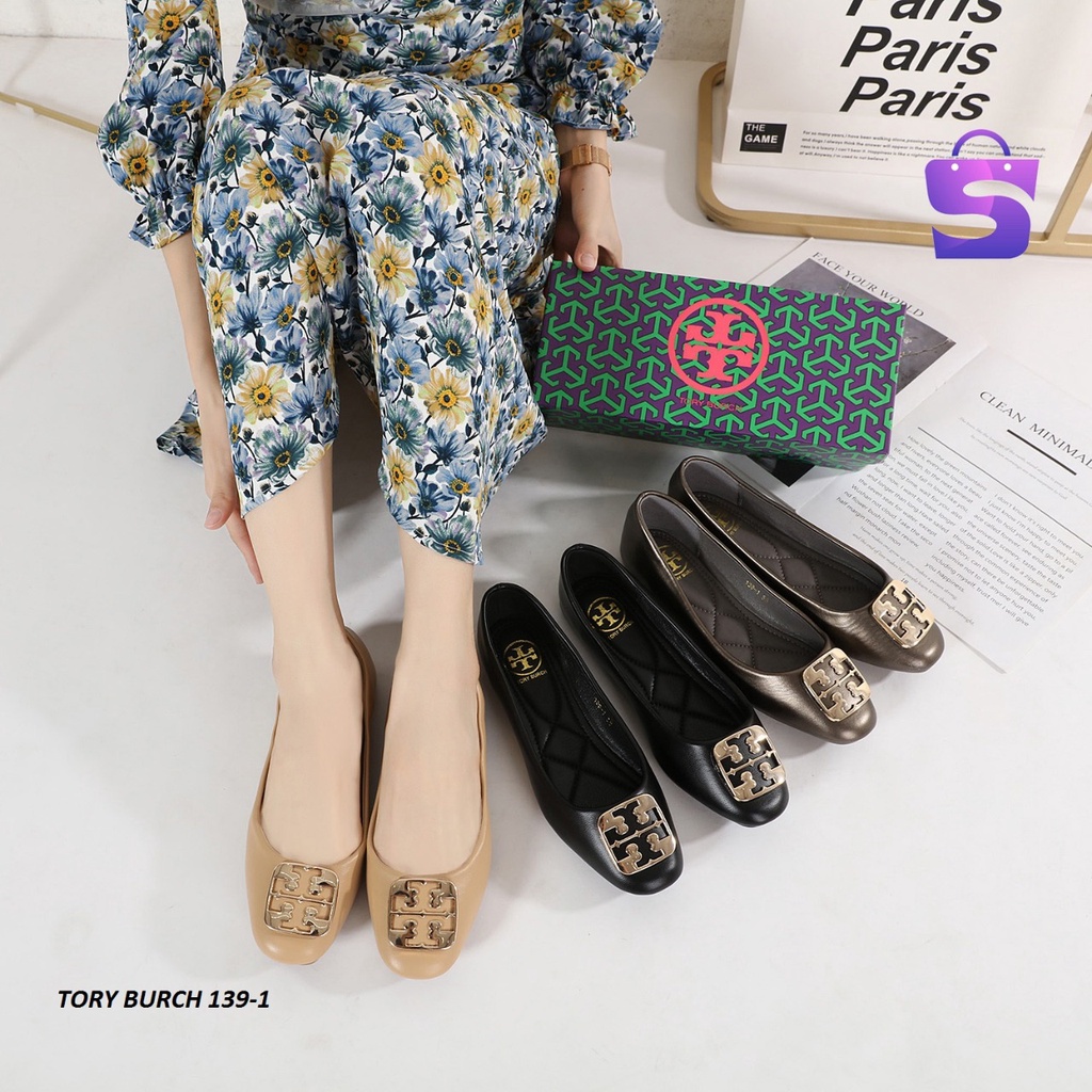 SEPATU WANITA FLAT SHOES BALLET KULIT 139-1