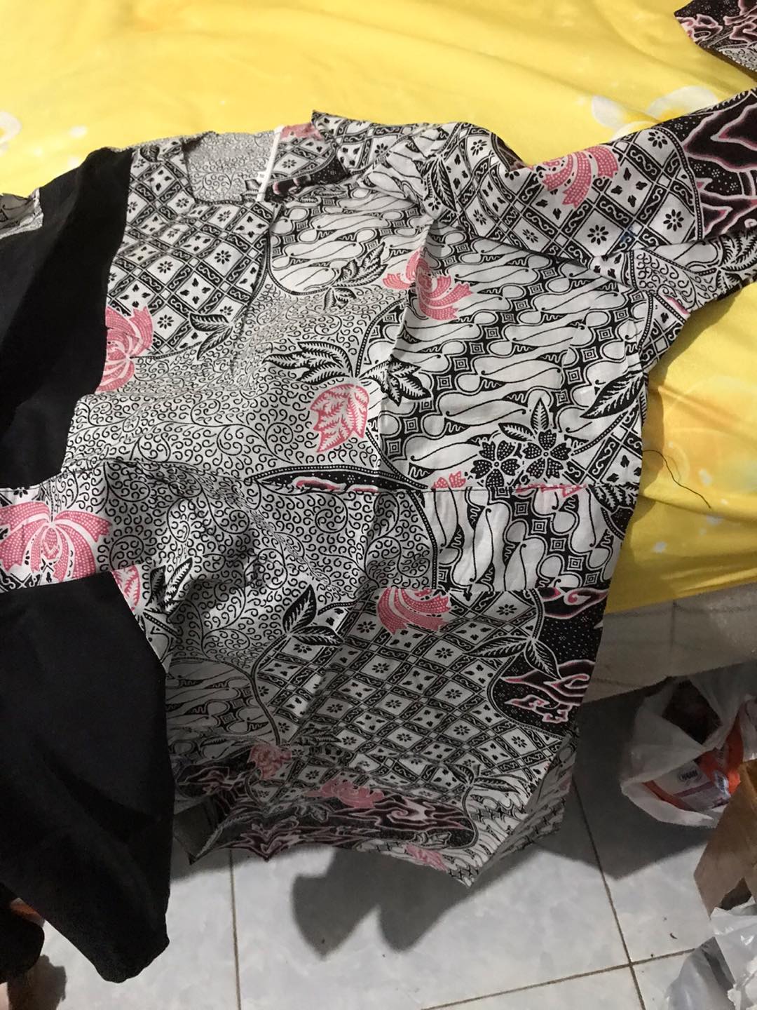 Tey-17 Batik Wanita Asj Sa Hrb026 Kenongo Kemeja Tosca Pendek