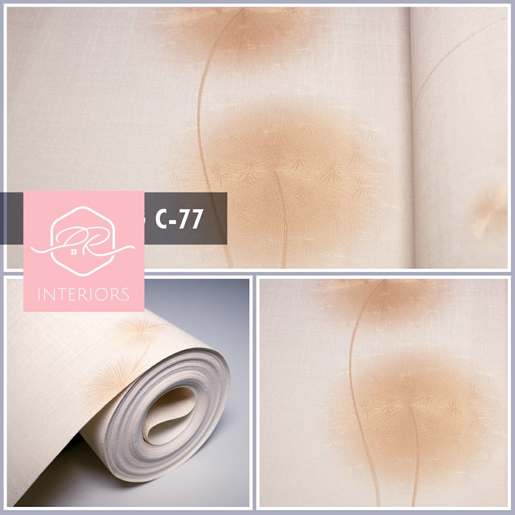 WALLPAPER DINDING VINYL BUNGA BULAT KECIL