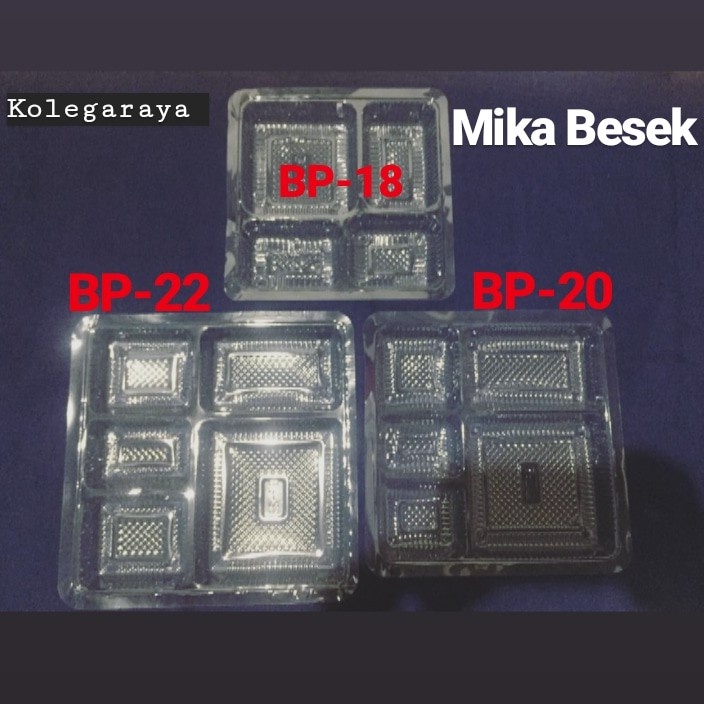 Mika Besek Nasi Kotak Untuk Hajatan dan Acara  Sekat 4 dan 5 Isi 50PCS