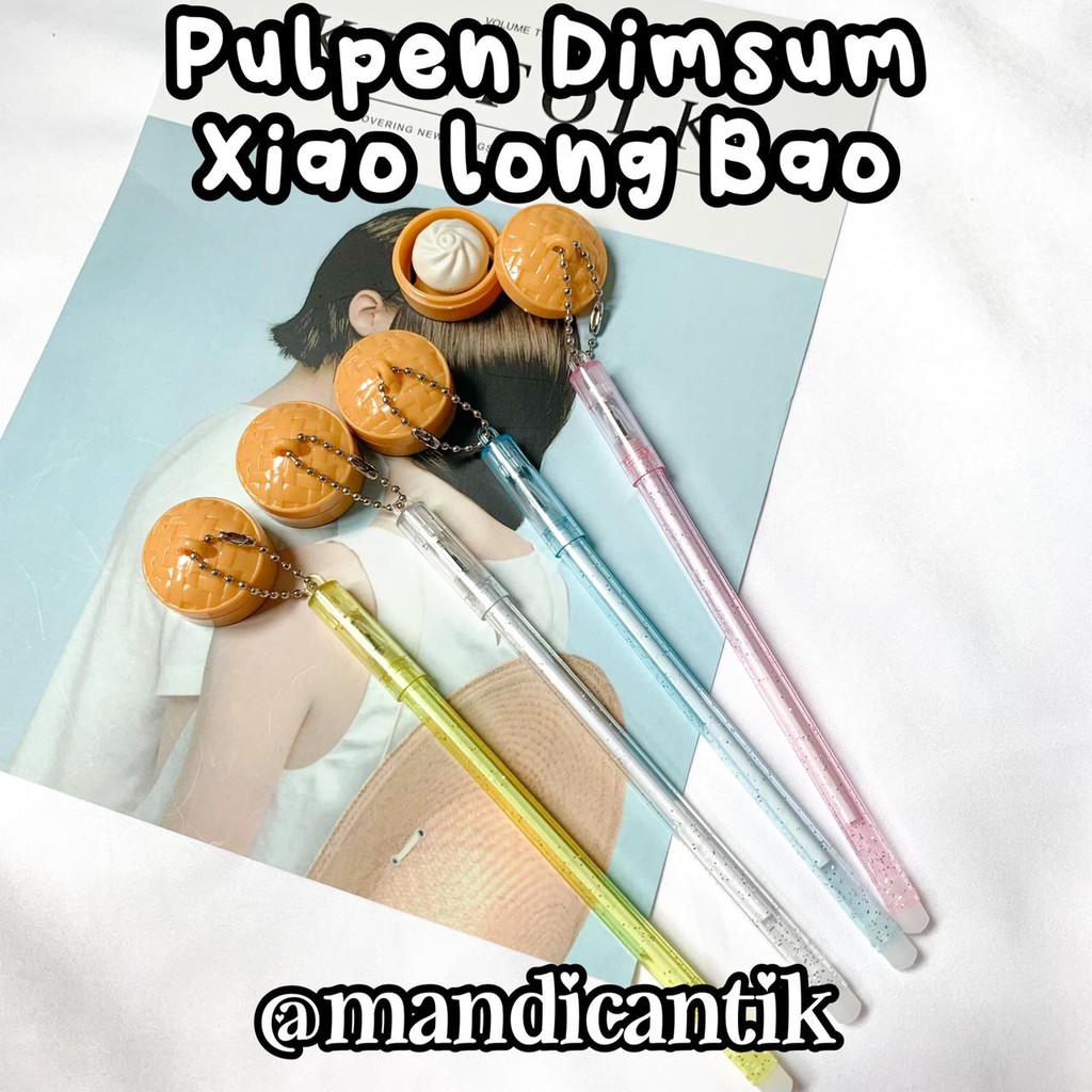 

Pulpen Gantungan Makanan Dimsum Dim Sum Xiao Long Bao Food Pena pen Ballpoint Bolpen Kado unik COD R