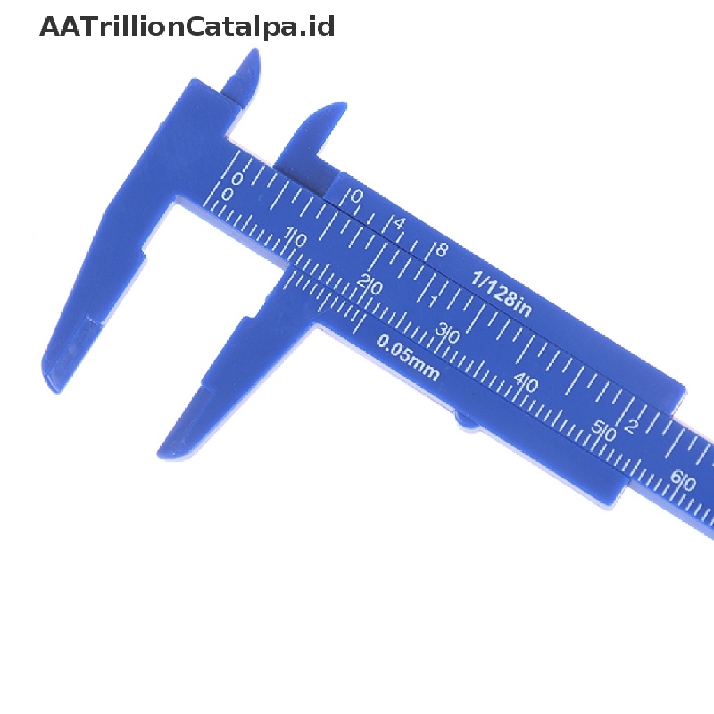 1 Pc Penggaris Kaliper Skala Ganda Bahan Plastik Ukuran 80mm