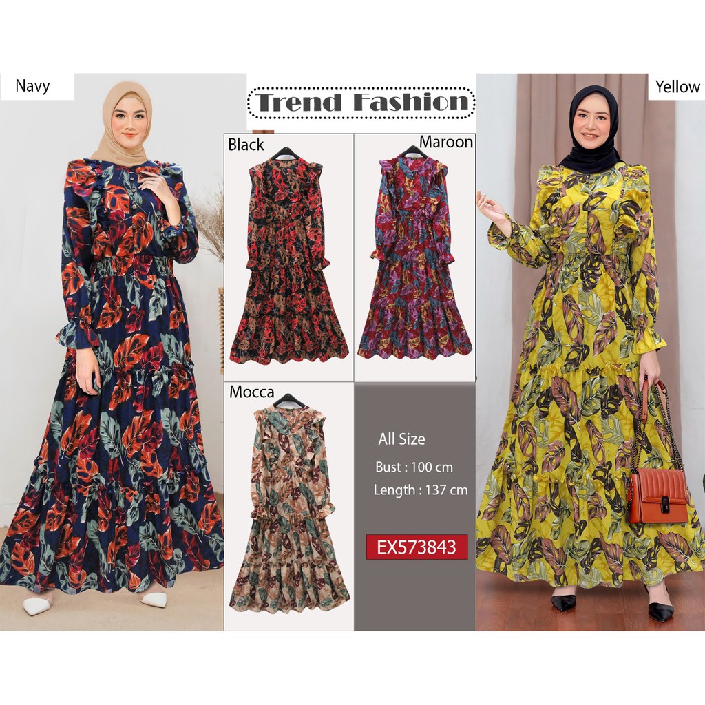 GAMIS EXTU MOTIF JANDA BOLONG / MAXI DRESS EXTU BUSUI / GAMIS EXTU IMPORT