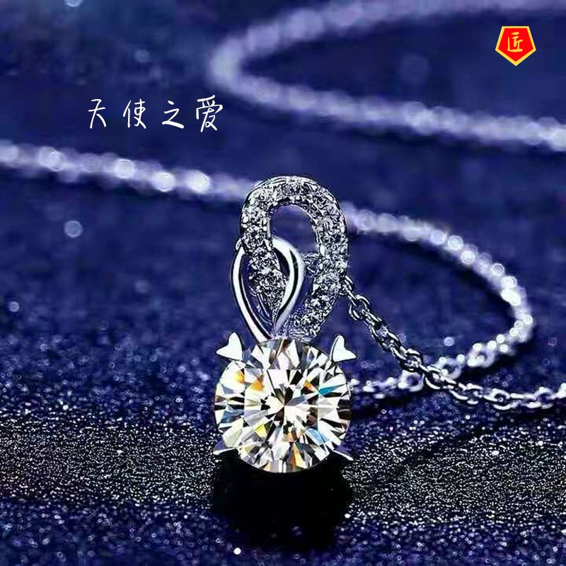 [Ready Stock]Shining Diamond Moissanite Pendant Simple and Elegant