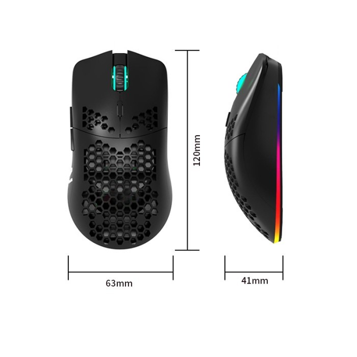 HXSJ T66 Light Weight Honeycomb Wireless Gaming Mouse - Chargeable