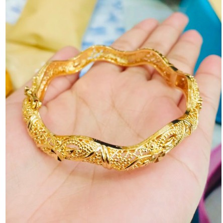 Gelang tangan wanita // gelang gelombang // perhiasan pengganti emas // gelang replika emas / gelang