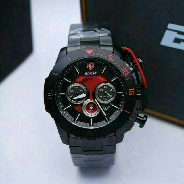 JAM TANGAN PRIA EXPEDITION NEW RELEASE E3002 BLACK RED ORIGINAL