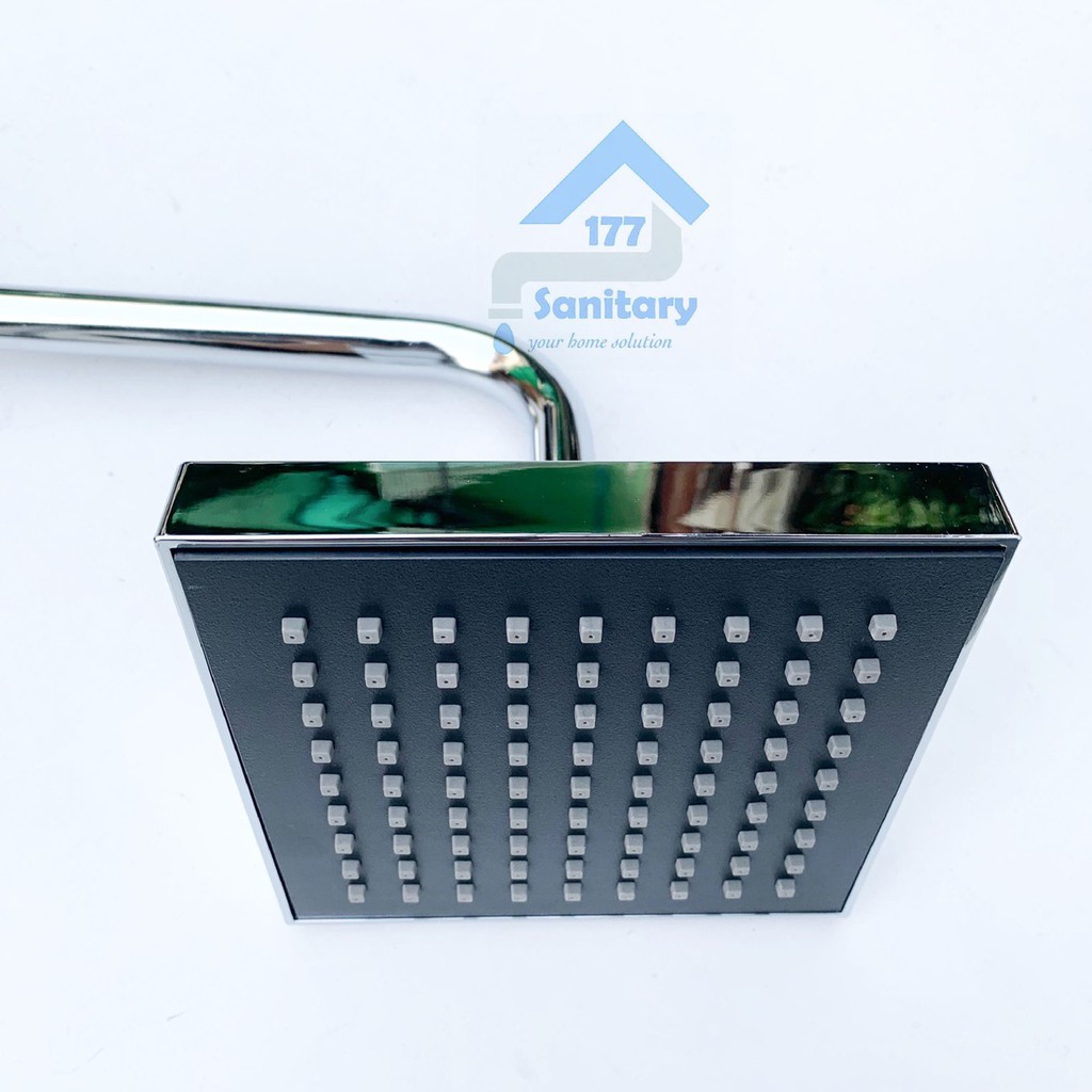 Wall Shower Tembok Minimalis Kotak 6inch WS73- Shower Mandi Tanam Tembok 6 inch jumbo persegi gede semprotan tanpa selang /C15
