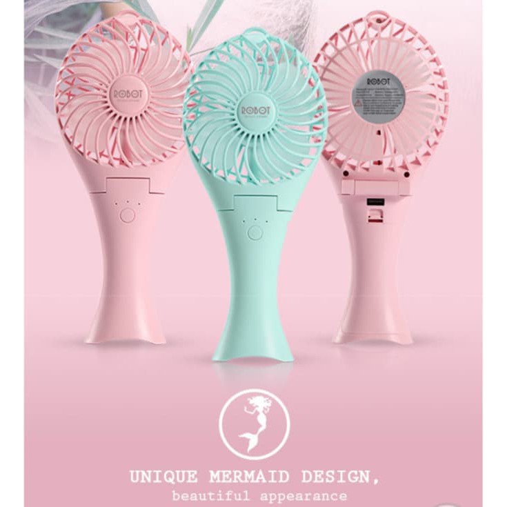 KIPAS_ KIPAS ANGIN PORTABLE ROBOT RT BF 07 Mini USB Fan POWER BANK ORIGINAL Diskon