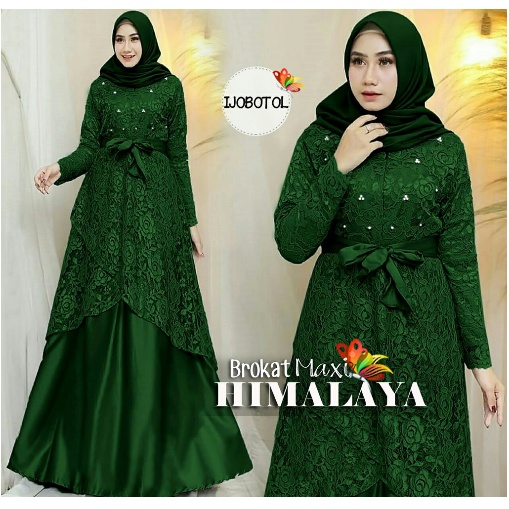 COD ✔ MAXI HIMALAYA KOMBI BRUKAT dM / MAXI DRESS MUSLIM-IJOBOTOL mf
