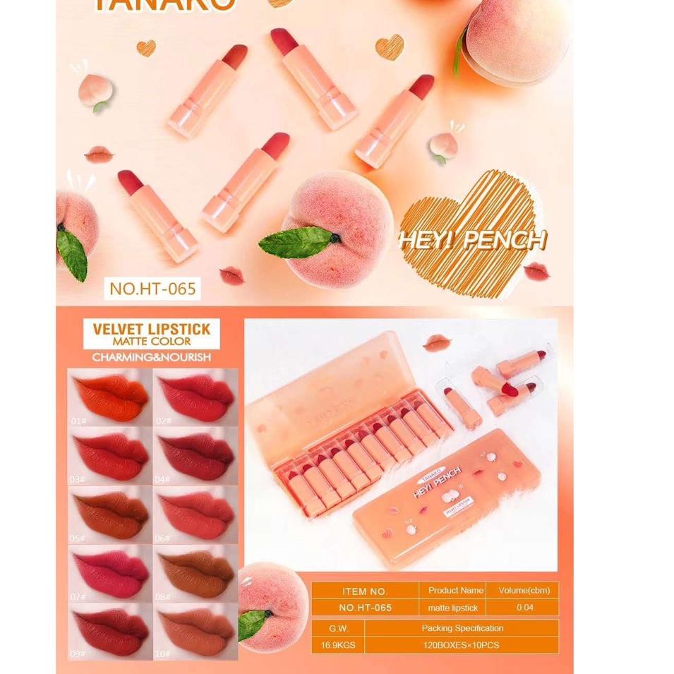 [PER PACK] LIPSTICK / LIPSTIK TANAKO HEY PENCH VELVET MATTE NO.HT-065