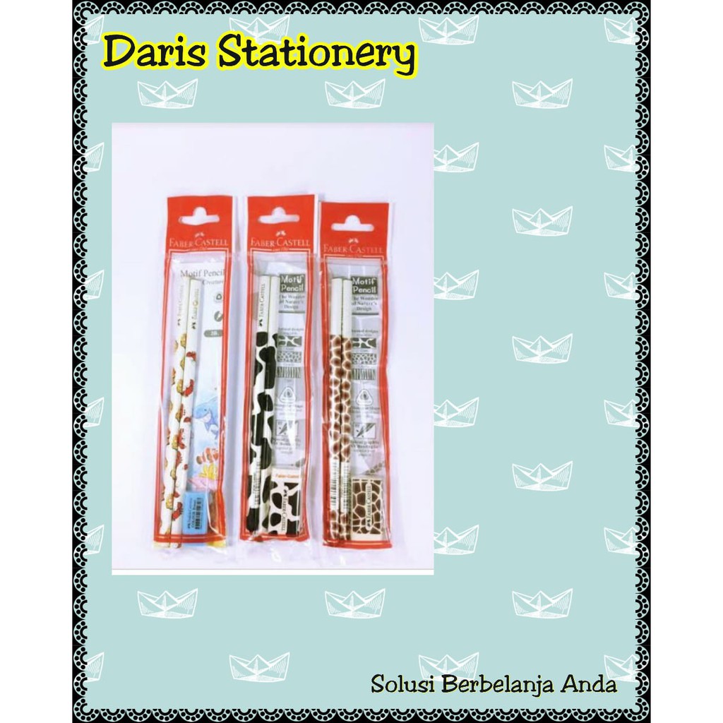 

Pencil 2B Motif Bee Bundling ( 2 Pencil + 1 Eraser ) Faber - Castell