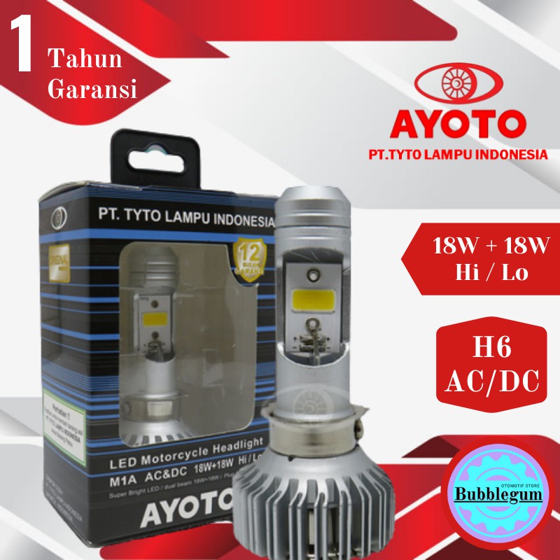 Lampu motor depan AYOTO LED M1A H6 AC DC motor bebek matic AC DC(12bulan garansi)-M1A