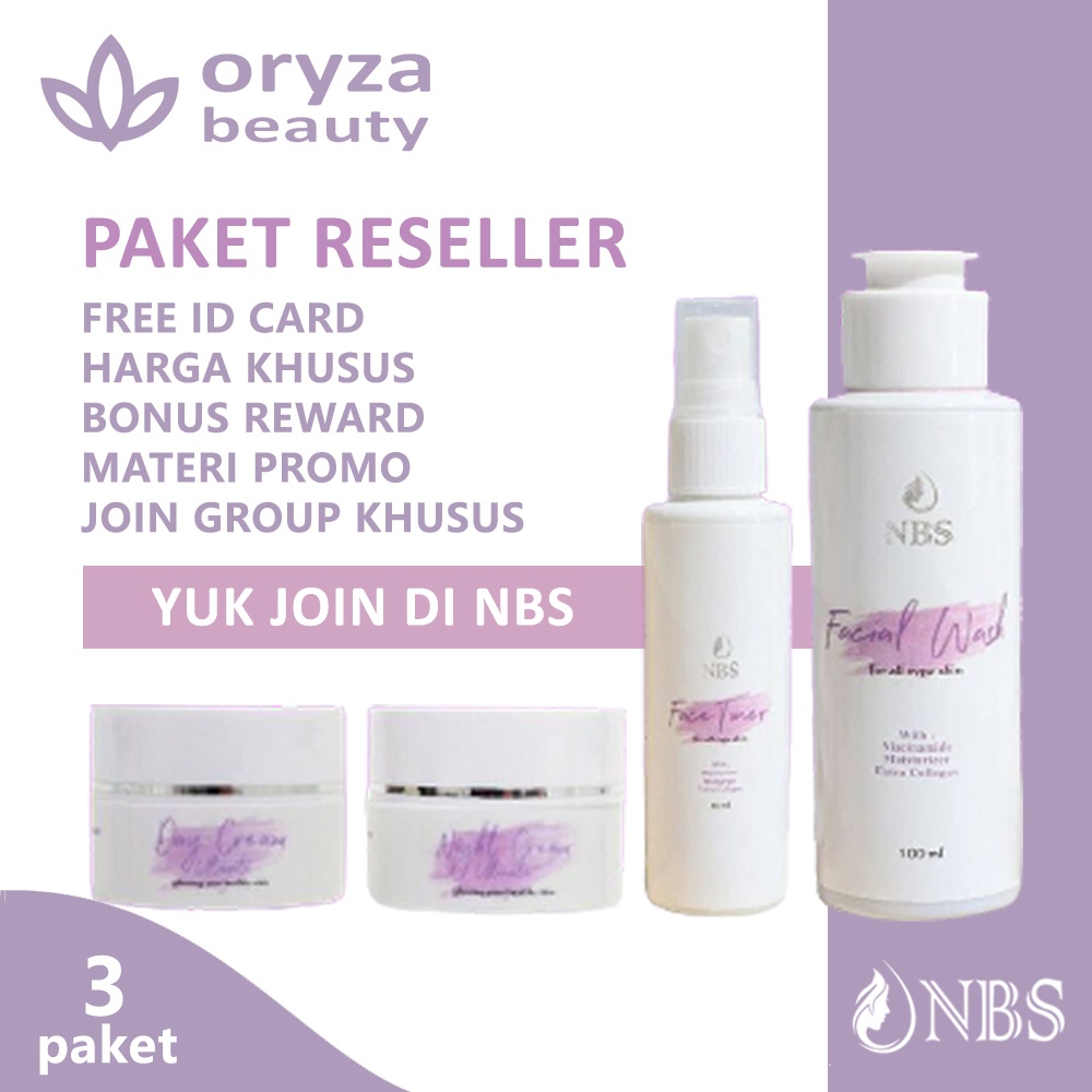 NBS Skincare Paket Khusus Reseller ( 3 Paket ) Free ID Card Member