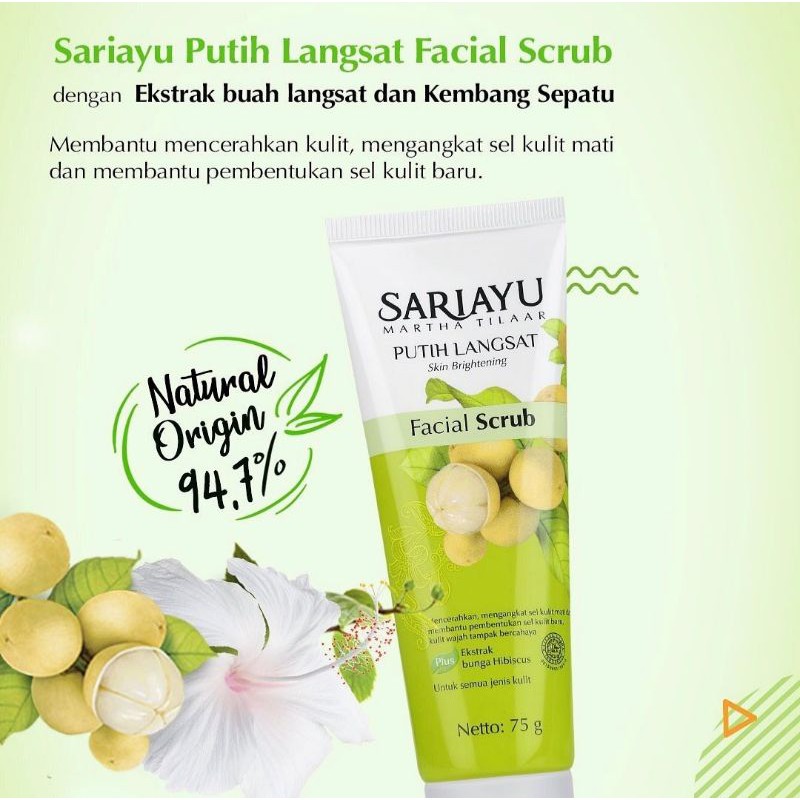 Sariayu putih langsat skin brightening Facial Scrub