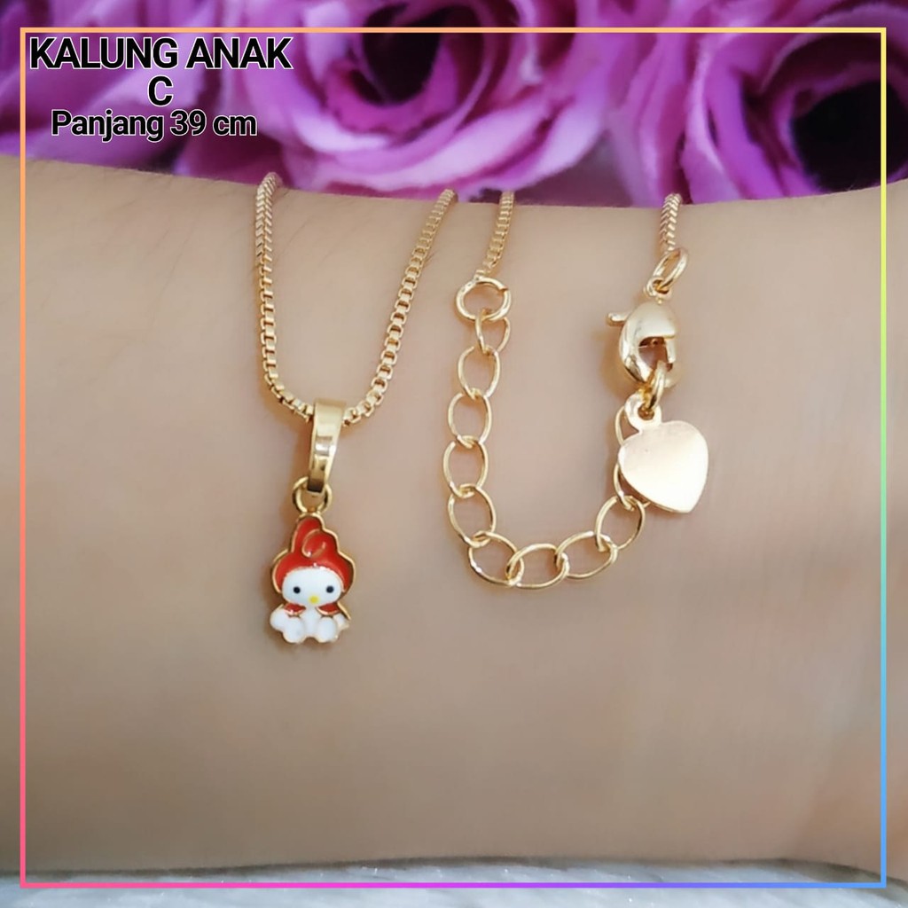 Kalung xuping kalung anak hello kitty lapis emas gold H136